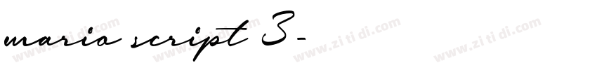 mario script 3字体转换